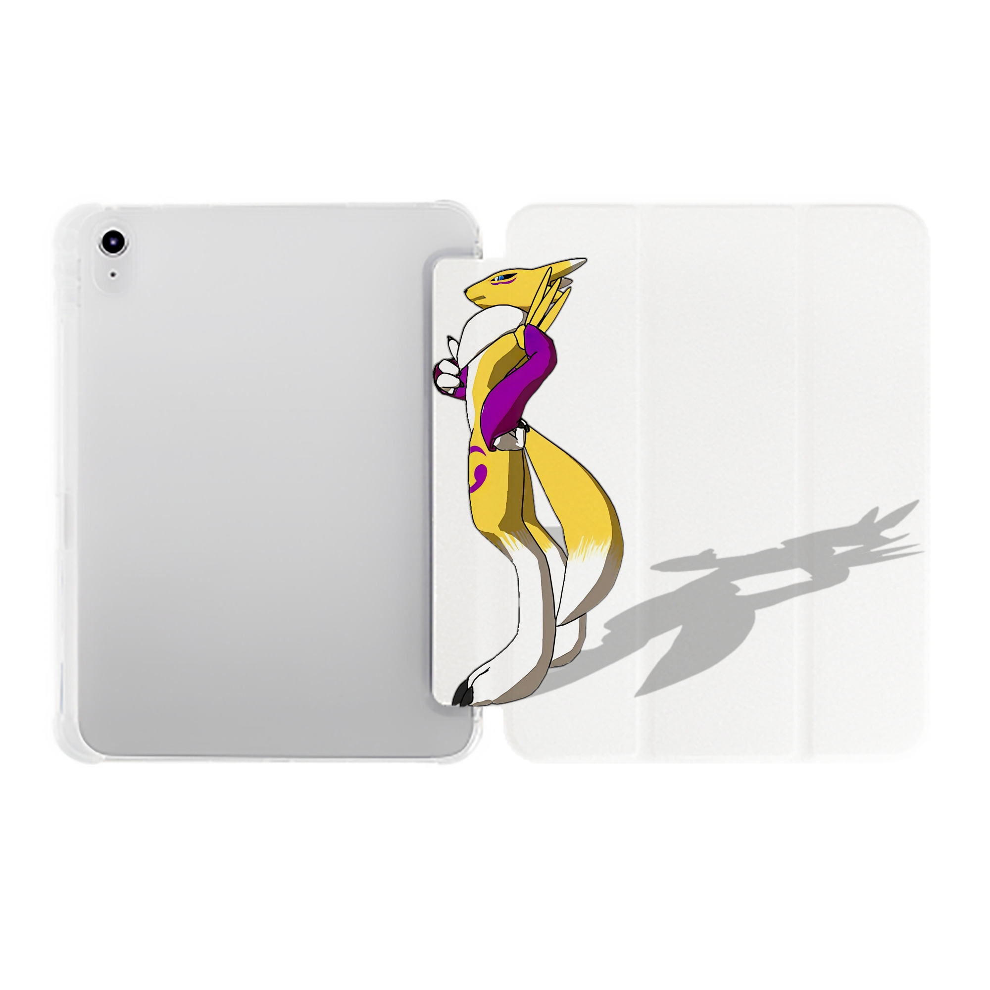 （画像用） Digimon デジタルモンスター/デジモン IPad ケース ペン収納付き 三つ折りスタンド PUレザー×シリコン 対応機種9.5/10.5/10.9インチ